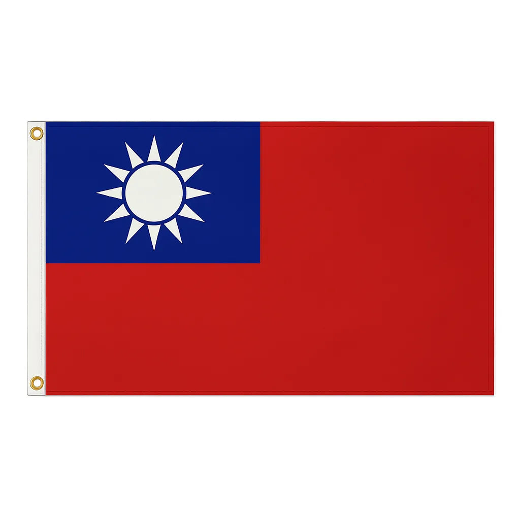 Taiwan novelty flag – national design with brass eyelets, ships from the UK
