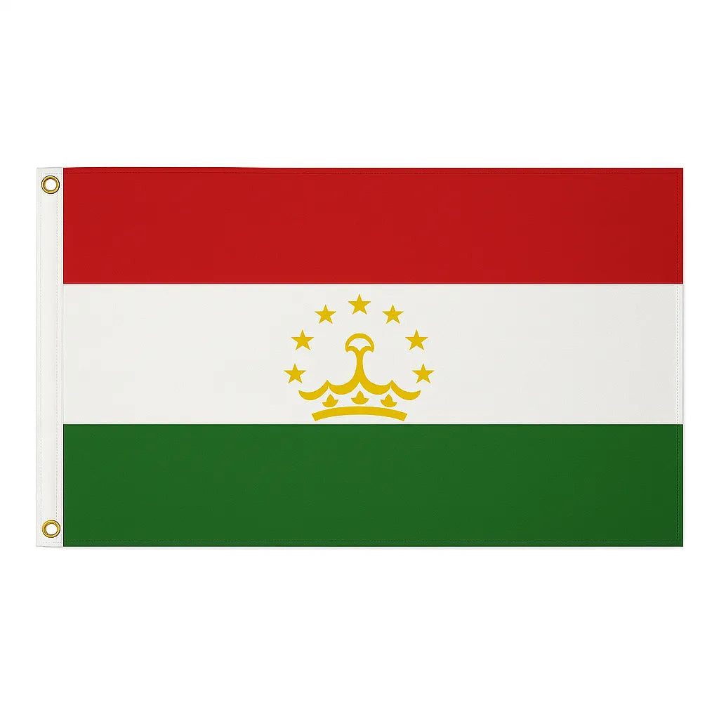 Tajikistan novelty flag – national design with brass eyelets, ships from the UK