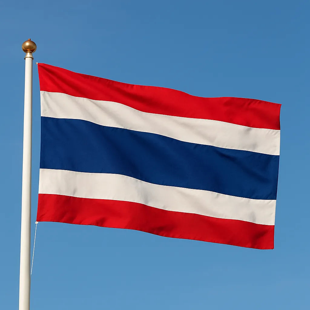 Sewn Thailand Flag – premium woven polyester, professional quality for long-term external display