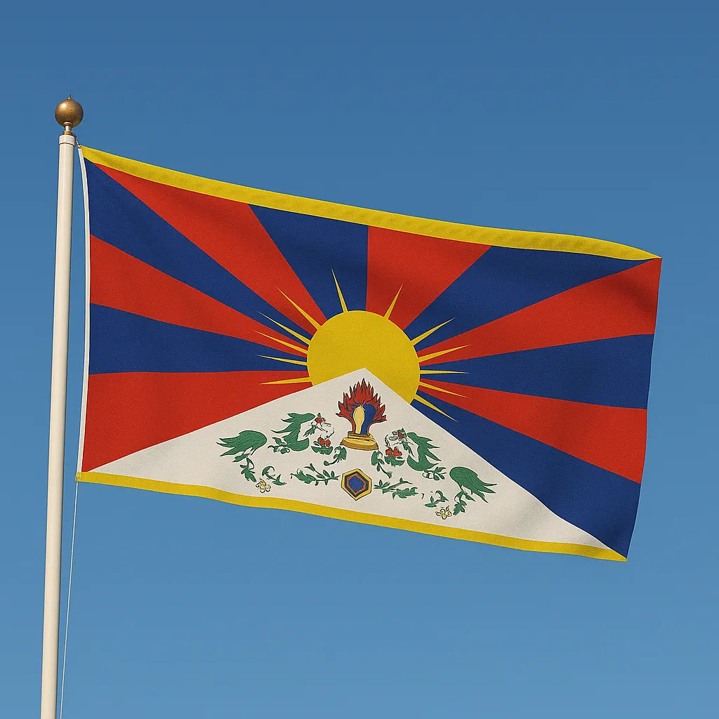 Sewn Tibet Flag – premium woven polyester, professional quality for long-term external display.