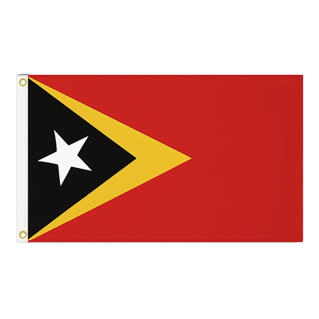 Timor-Leste novelty flag – national design with brass eyelets, ships from the UK