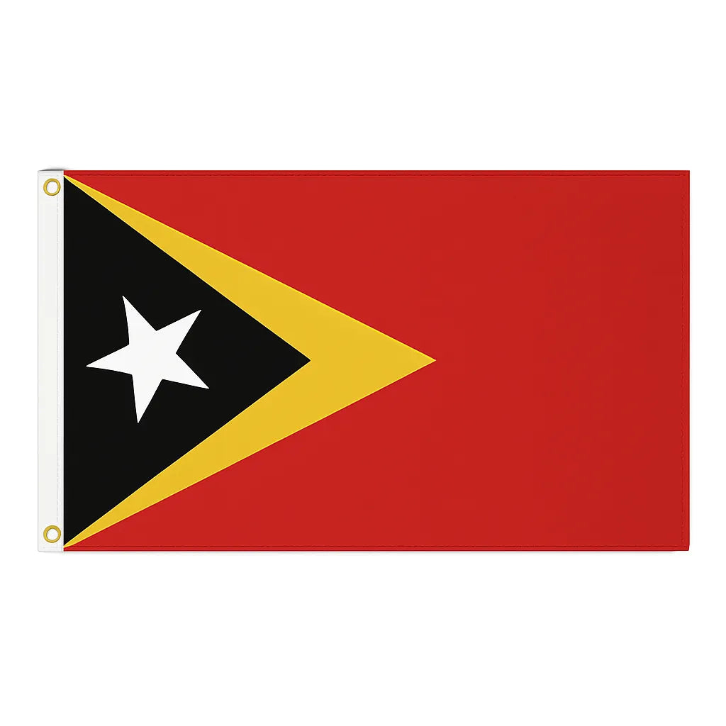 Timor-Leste novelty flag – national design with brass eyelets, ships from the UK