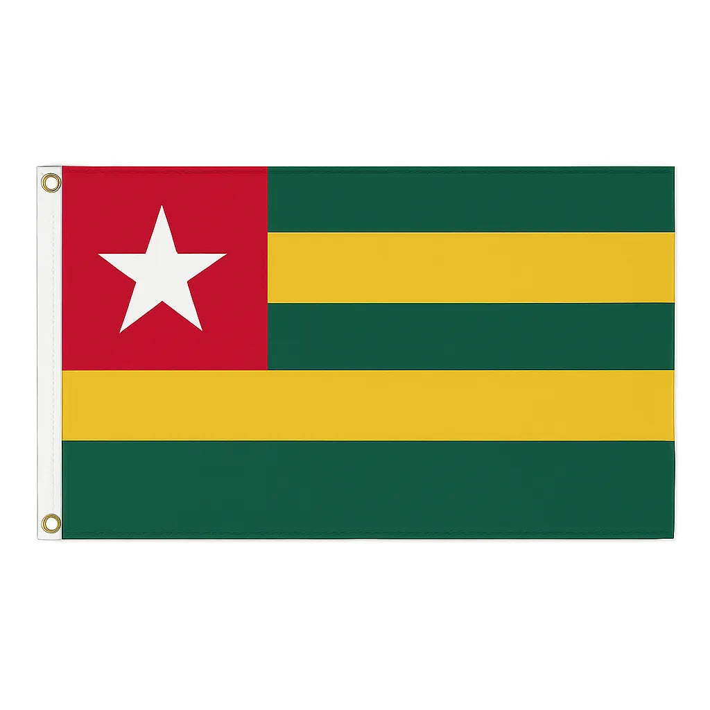 Togo novelty flag – national design with brass eyelets, ships from the UK