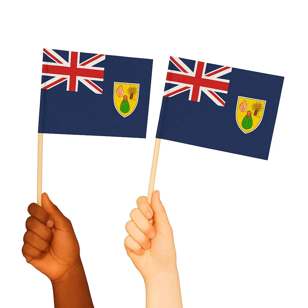 Turks and Caicos Islands Handwaving Flags