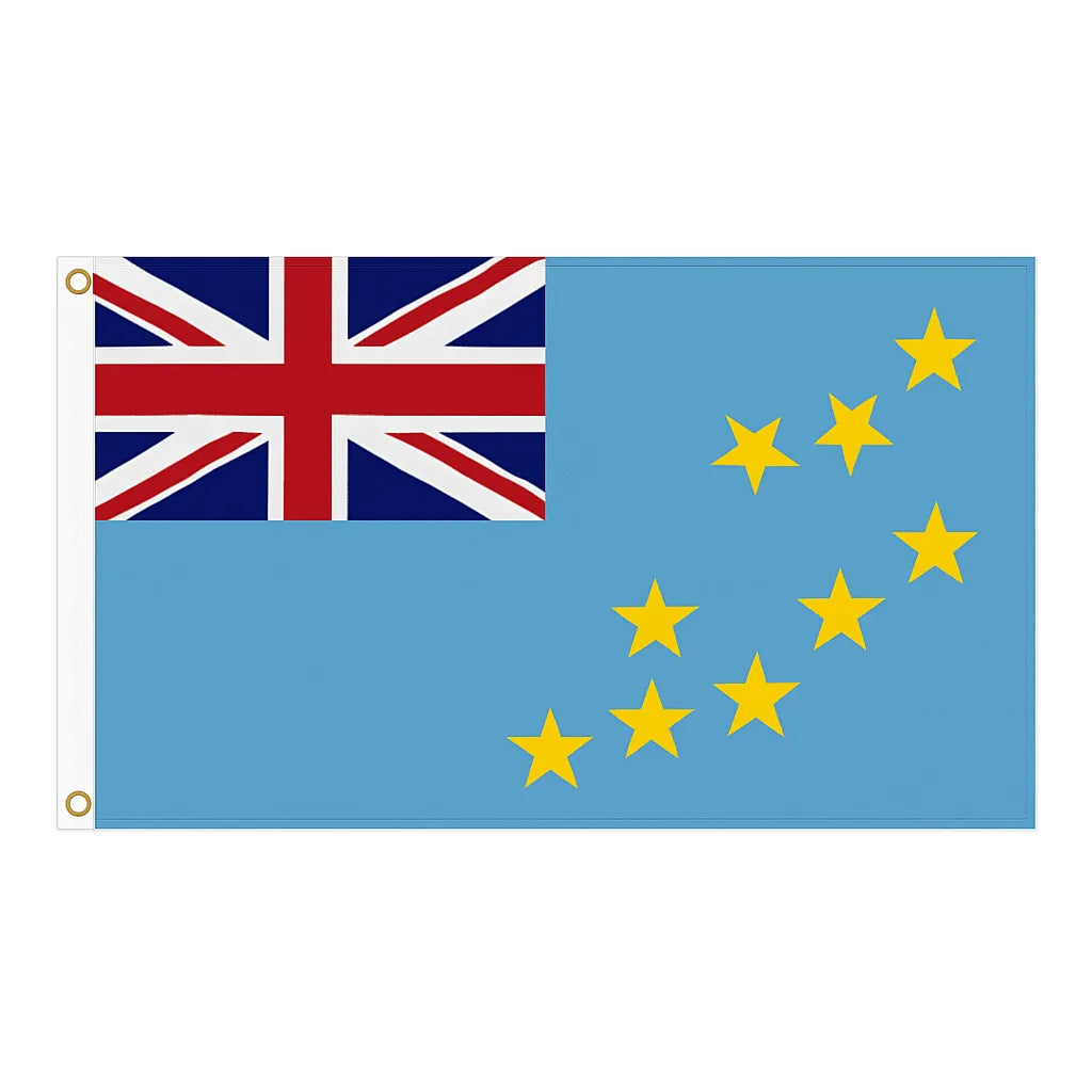 Tuvalu novelty flag – national design with brass eyelets, ships from the UK