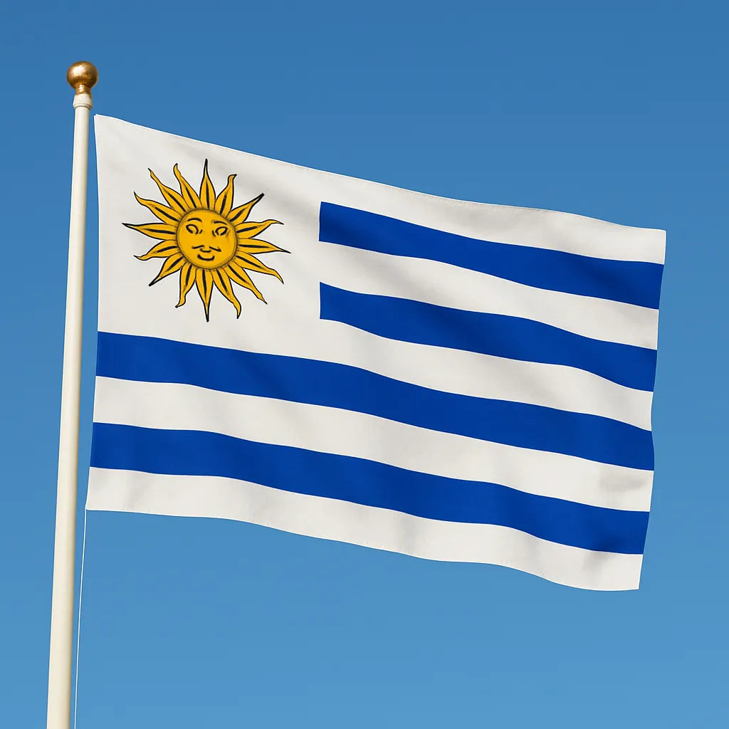 Sewn Uruguay Flag – premium woven polyester, professional quality for long-term external display.