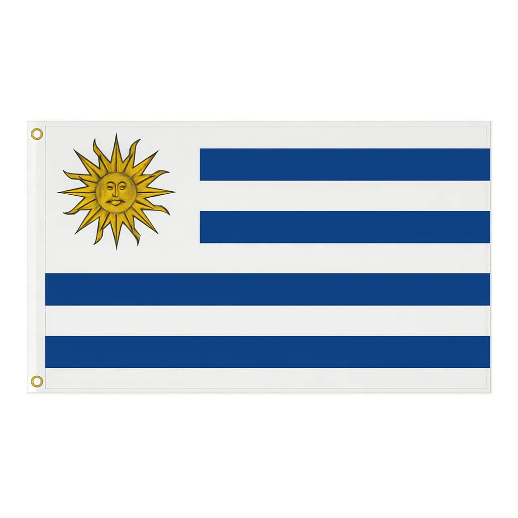 Uruguay novelty flag – national design with brass eyelets, ships from the UK