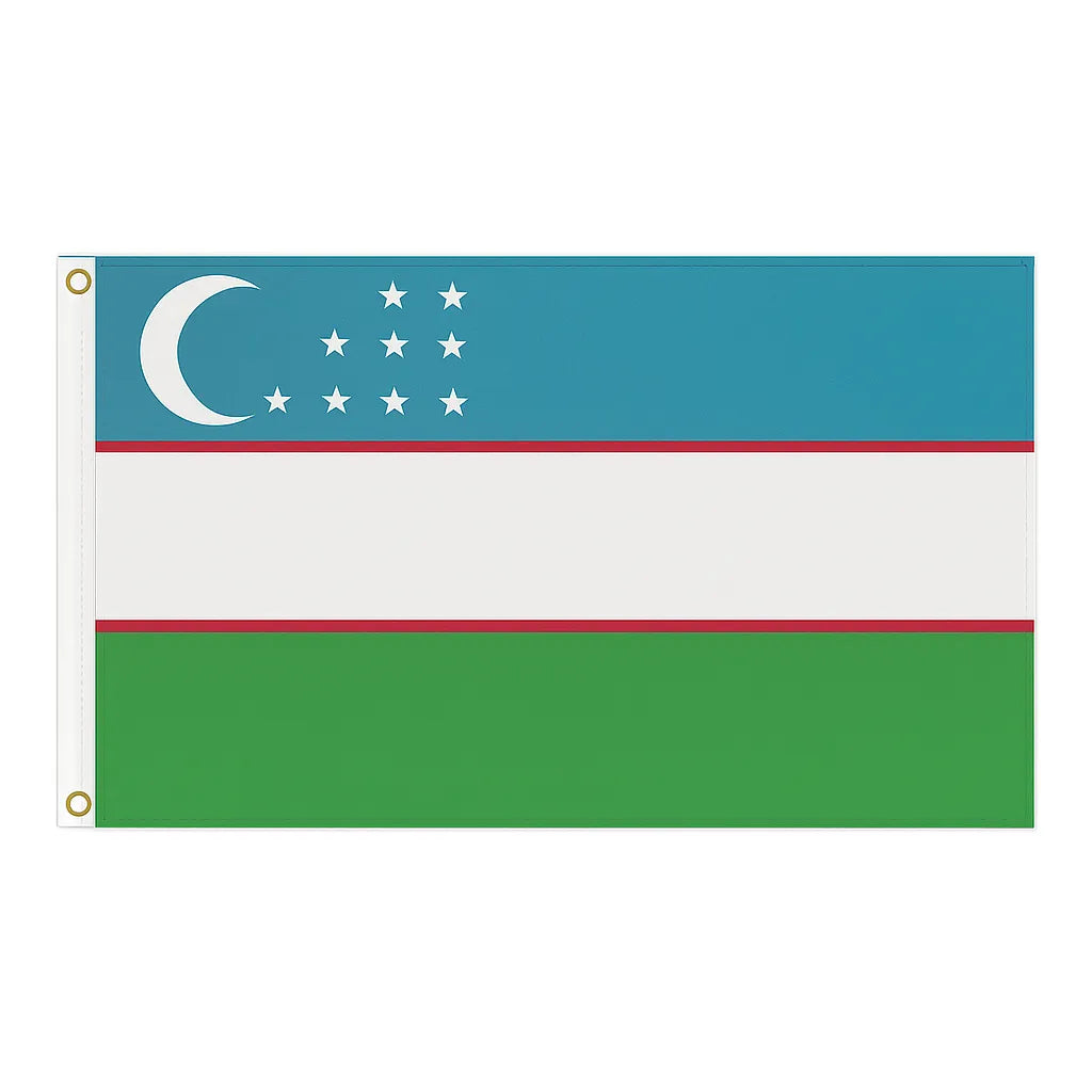 Uzbekistan novelty flag – national design with brass eyelets, ships from the UK