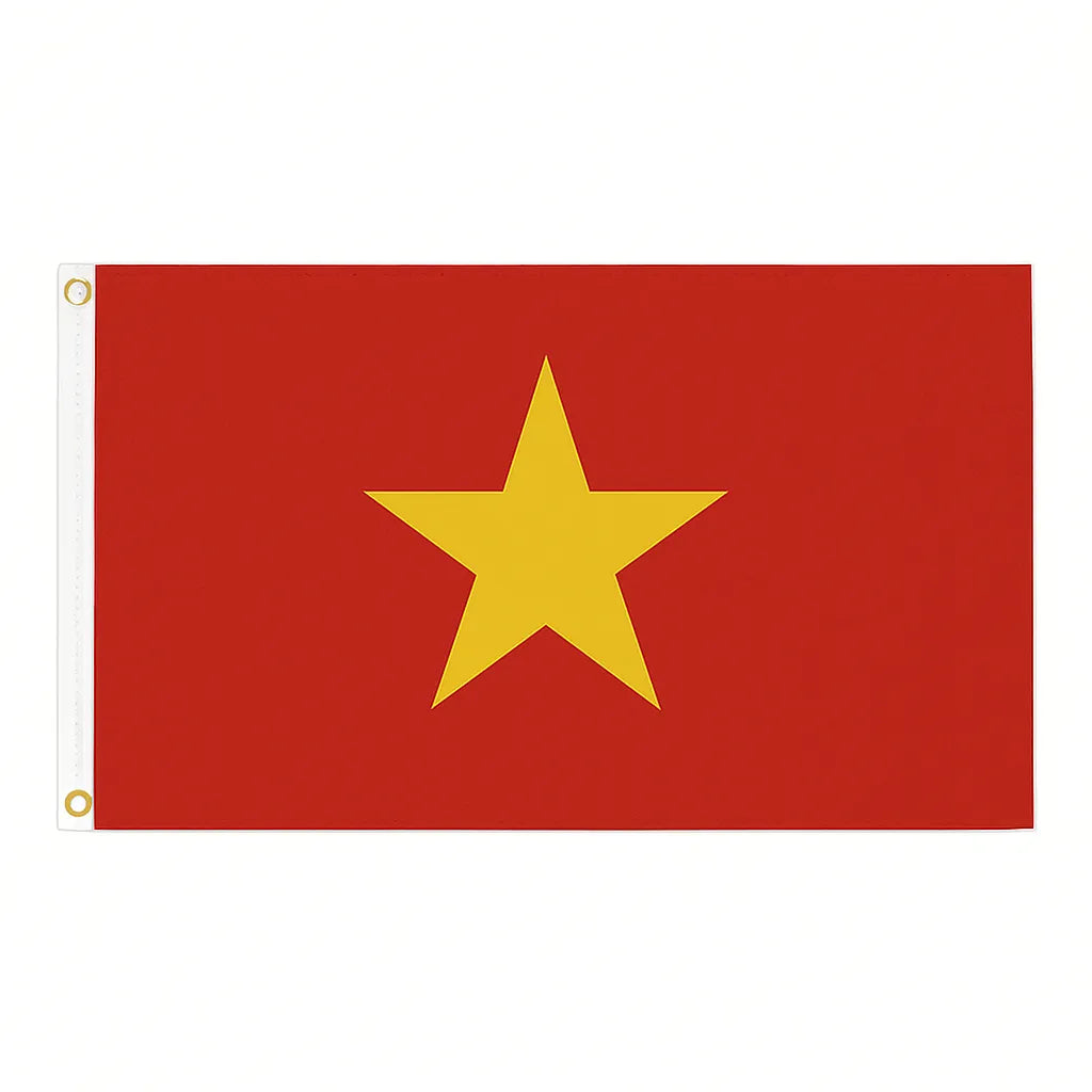 Vietnam novelty flag – national design with brass eyelets, ships from the UK