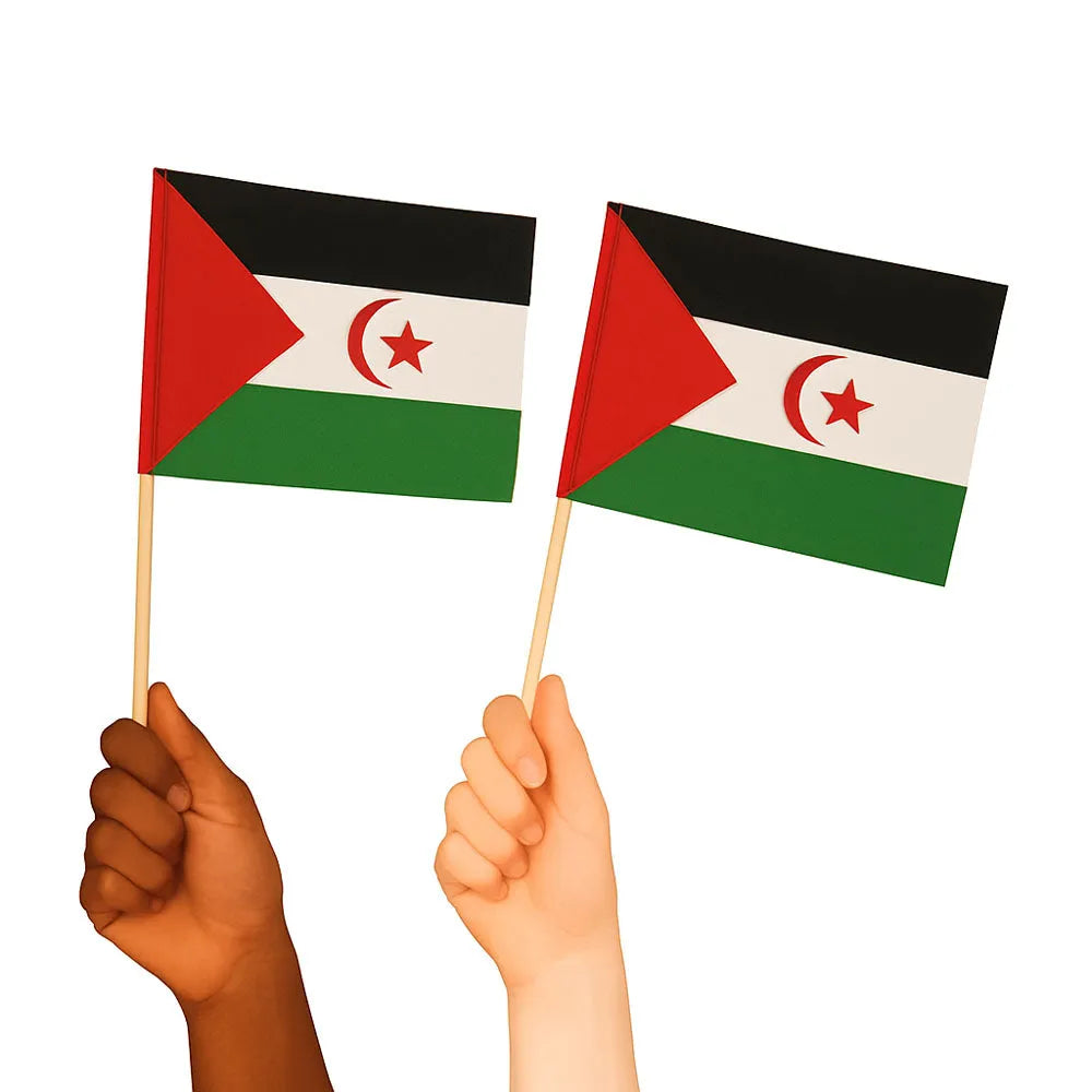 Western Sahara Handwaving Flags
