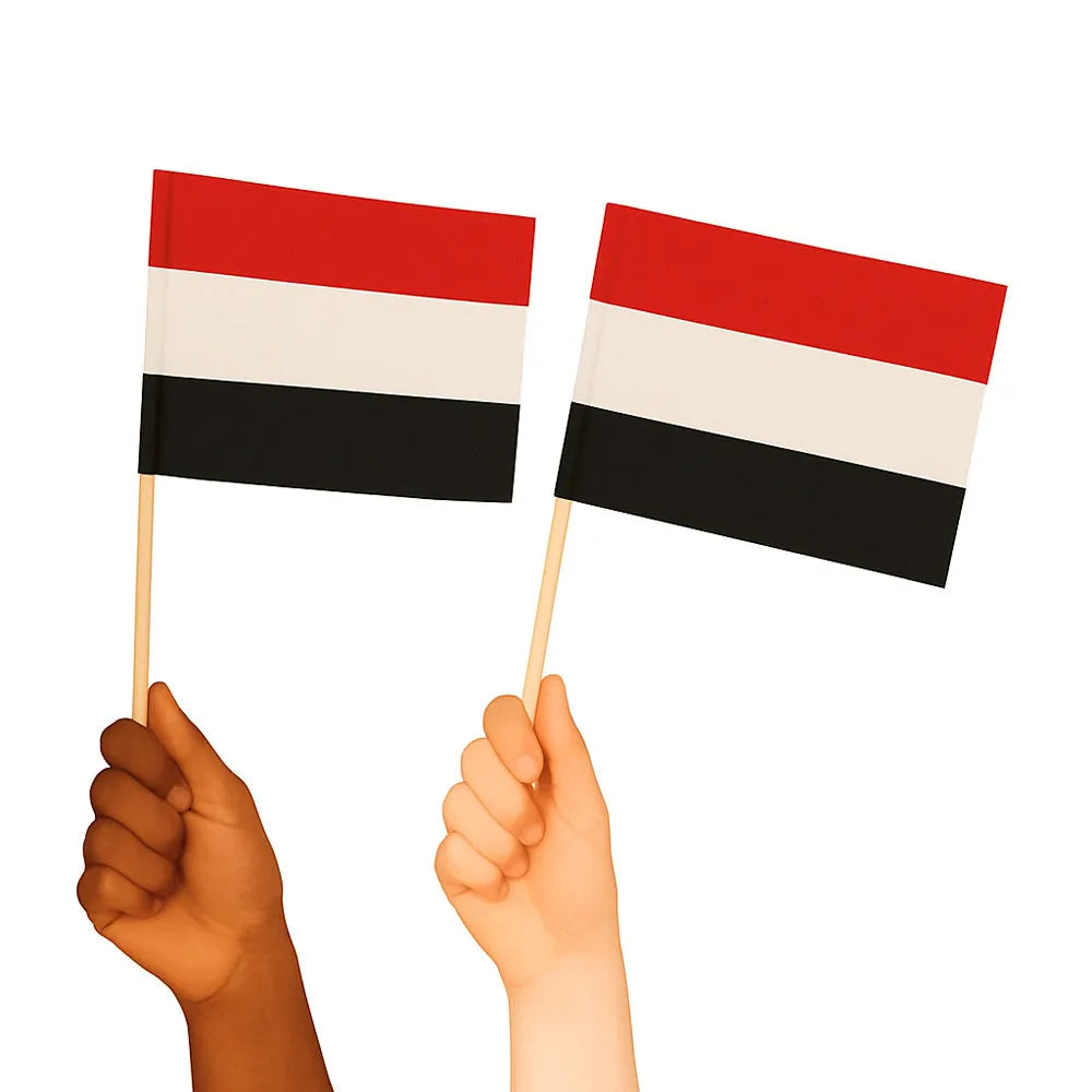Yemen Handwaving Flags