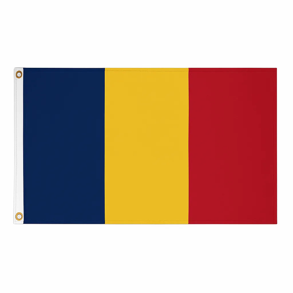 Chad novelty flag – national design with brass eyelets, ships from the UK