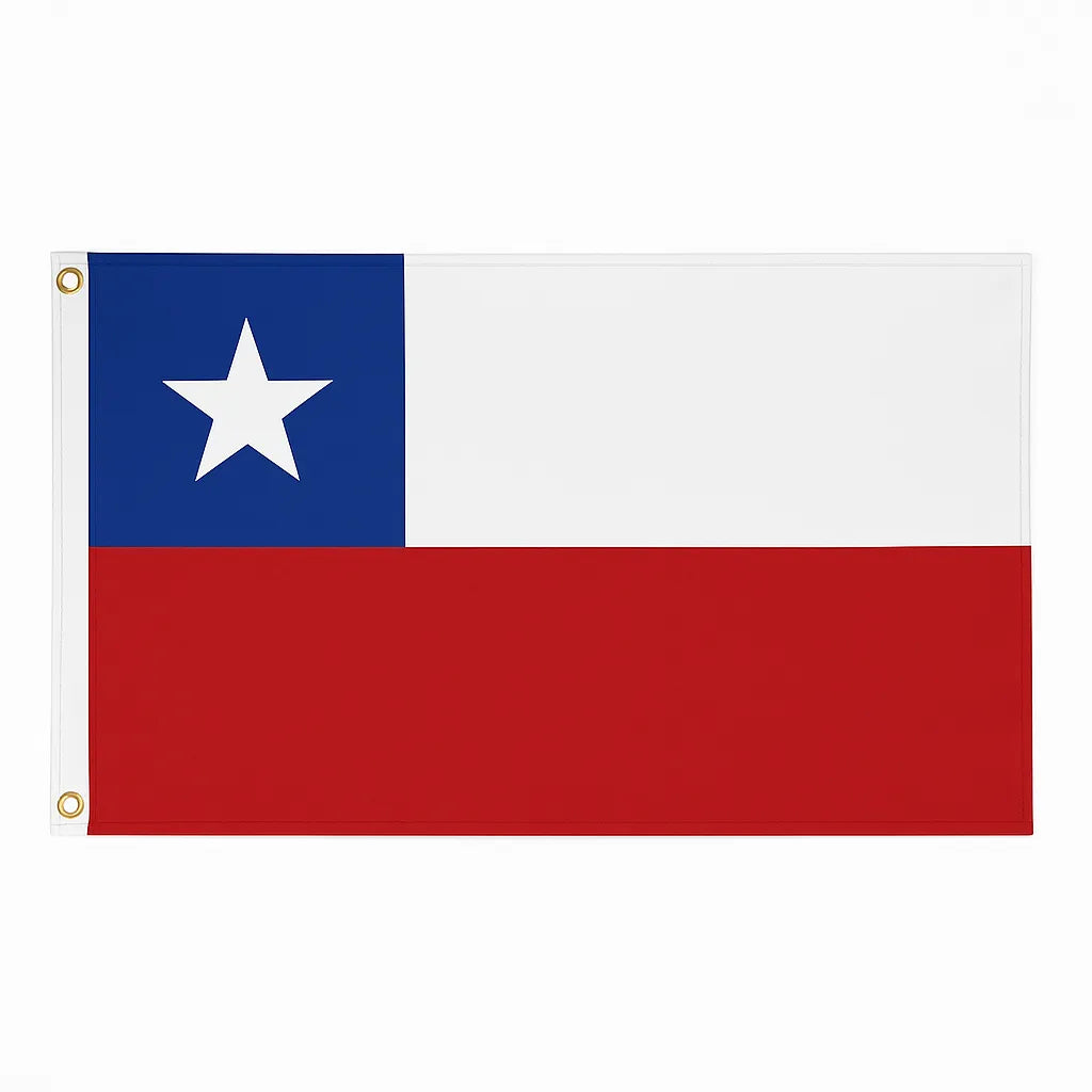 Chile novelty flag – national design with brass eyelets, ships from the UK