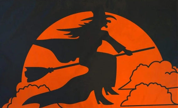 Witch Silhouette Flag