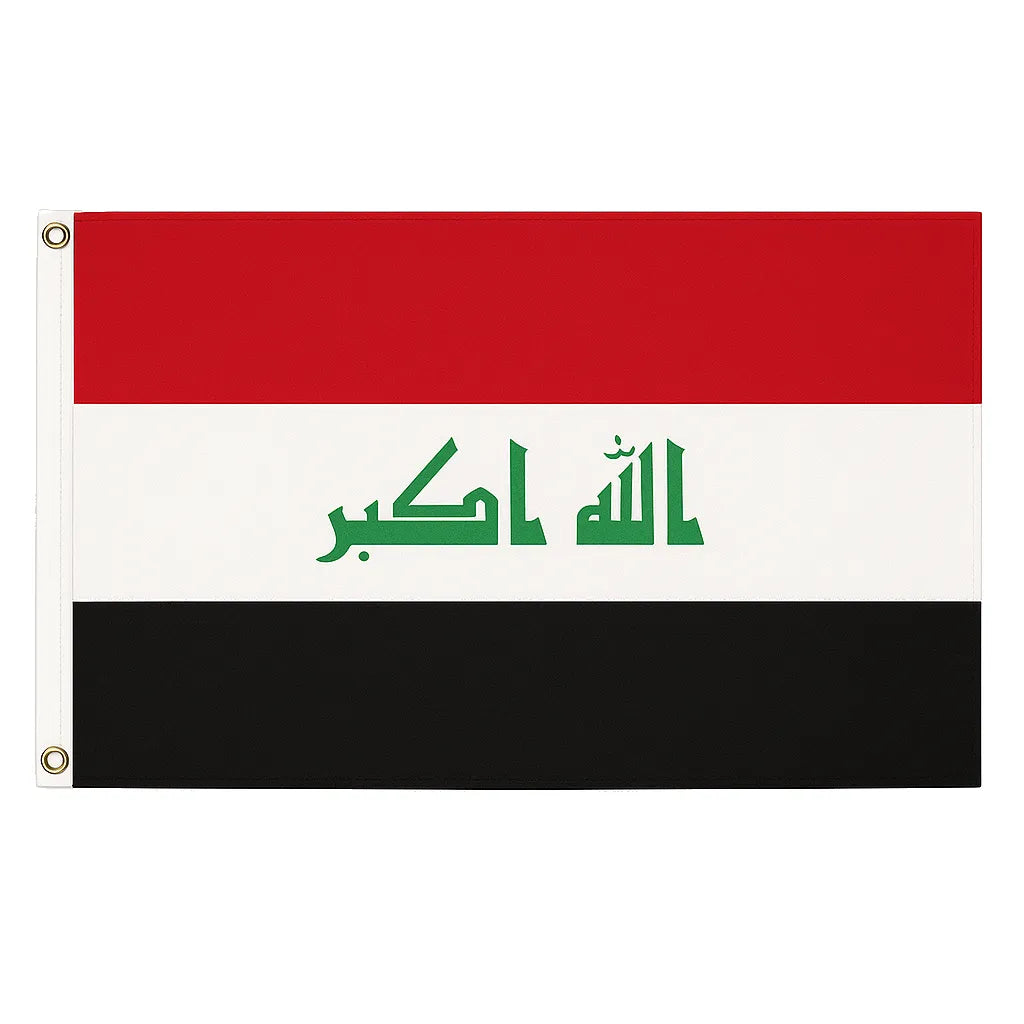 Iraq novelty flag – national design with brass eyelets, ships from the UK