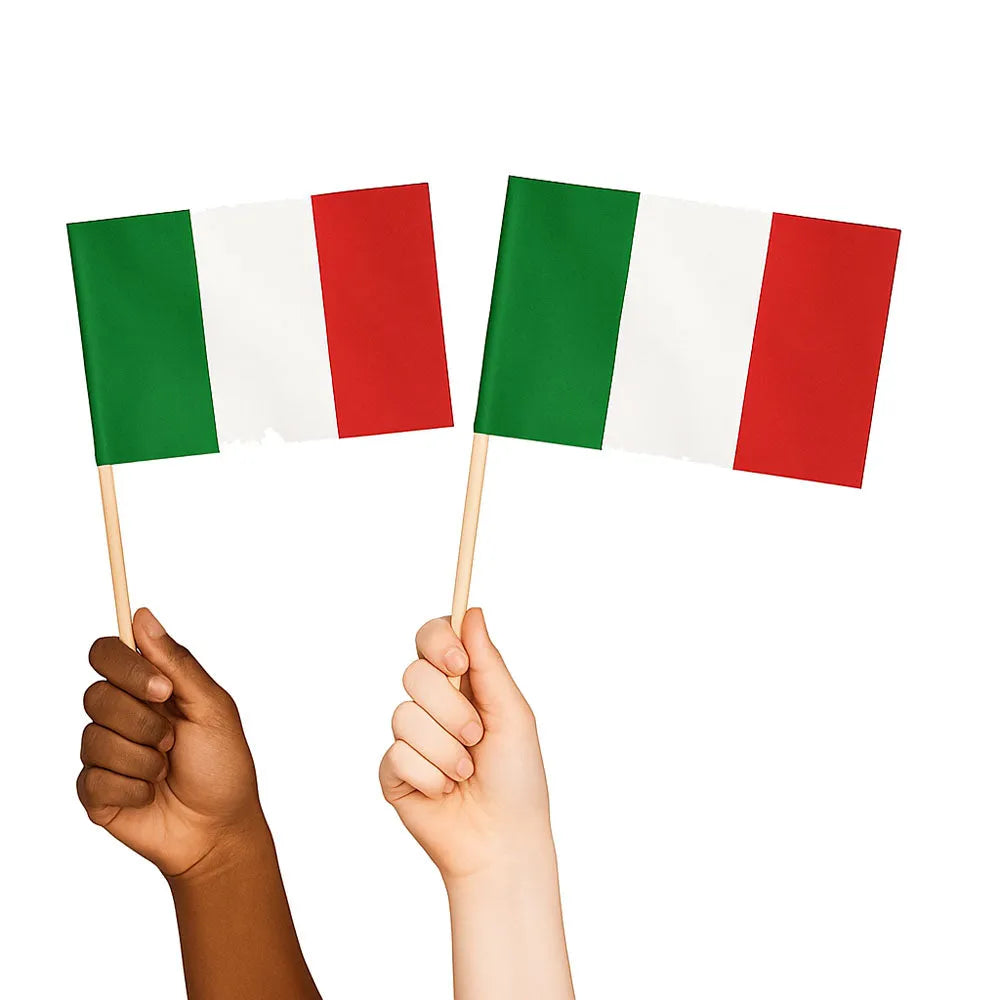 Italy Handwaving Flags