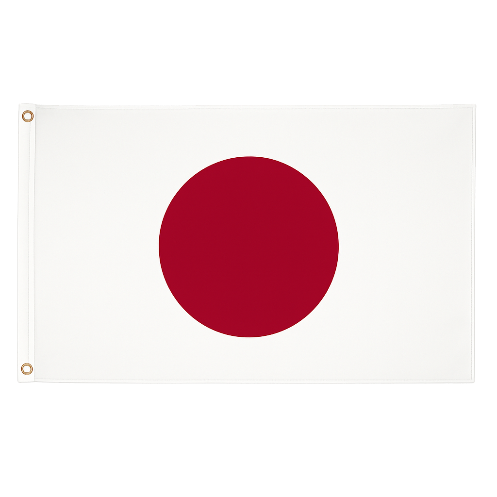 Japan novelty flag – national design with brass eyelets, ships from the UK